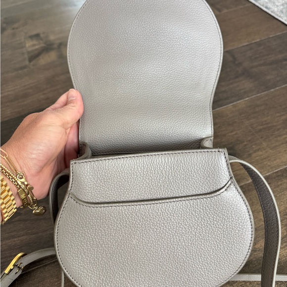 CHLOE Marcie Small Saddle Bag in Cashmere Gray - Picture 9 of 12